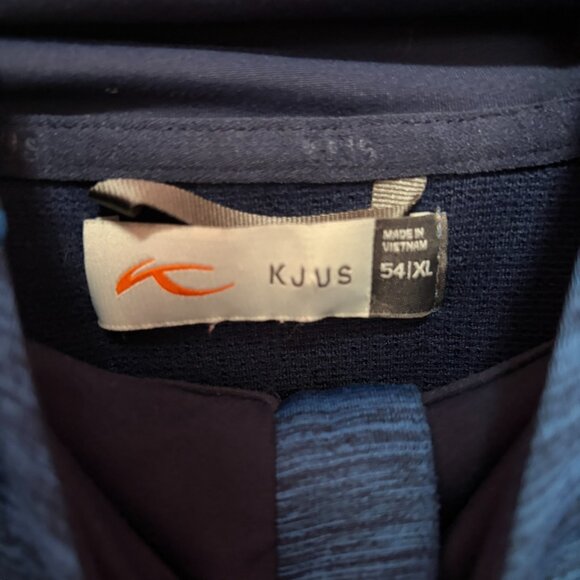 KJUS Sweatshirt Mens XL Liam Hooded Midlayer Wool Blend Stretch Pullover Logo - Picture 4 of 11